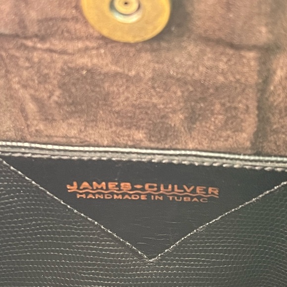 James Culver Handmade Leather Bag Black Brown Leather Shoulder Bag Handmade - Picture 8 of 8